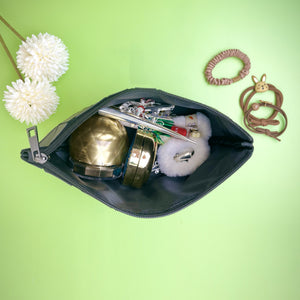 Black laser cosmetic bag