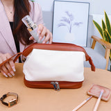 Double layer cosmetic bag