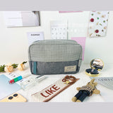 Plaid cosmetic bag