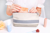 Woven cosmetic bag